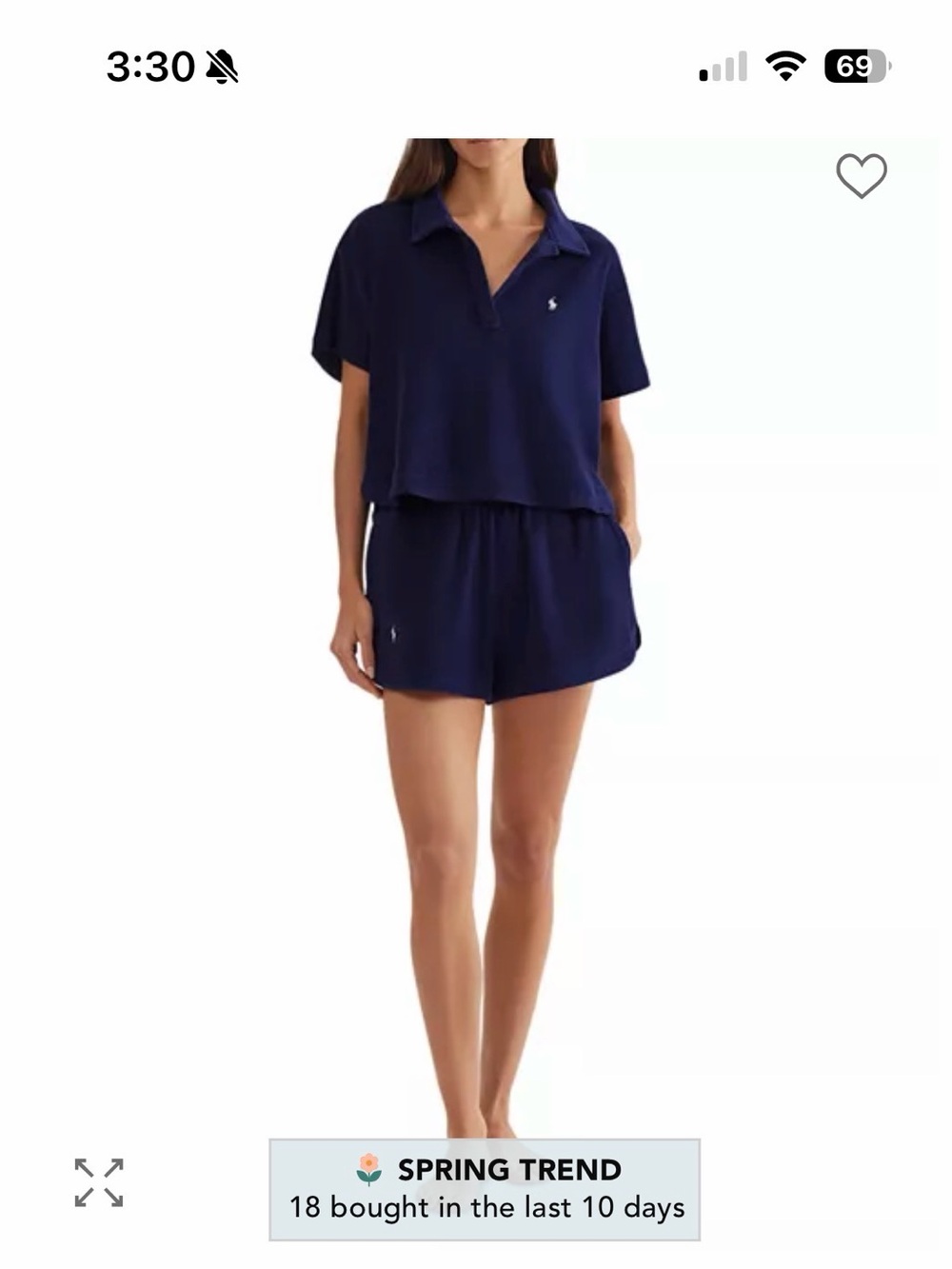 Ralph Lauren Navy Polo Short Set